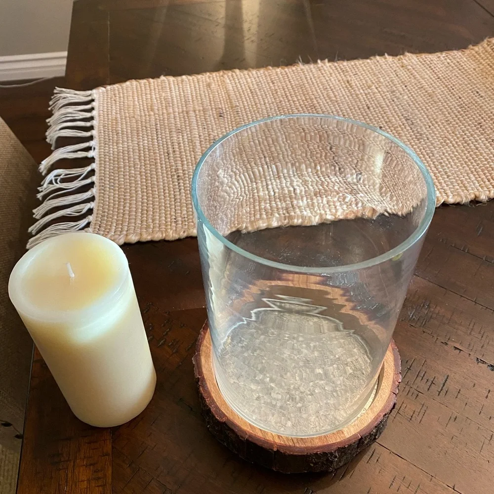 Pier 1 imports candle pillar with candle home decor